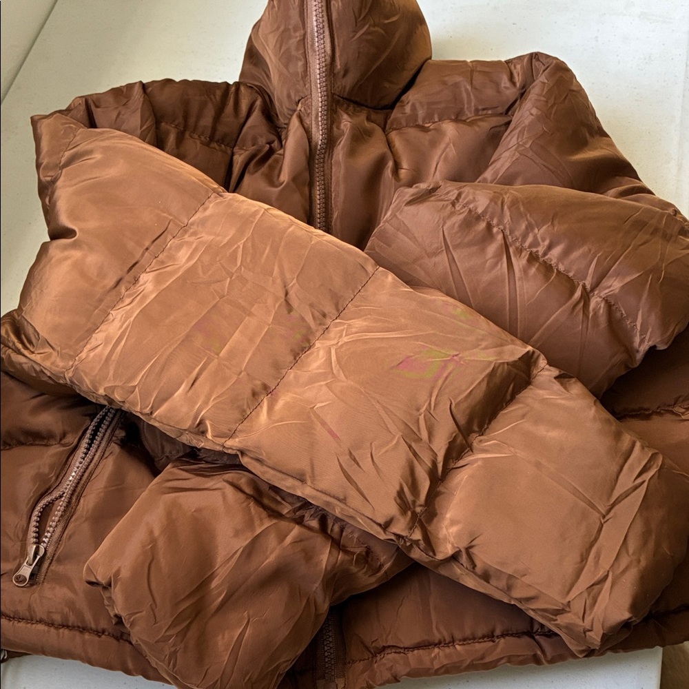 Hujoin Brown Puffer Jacket
